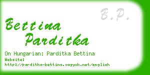 bettina parditka business card